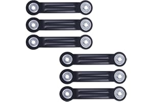 LC LICTOP Glider Bearing Arm Bracket Replacement, 6Pcs Black, 6.33 Inch Length & 4.88 Inch Hole Center, Hardware Rocker Parts for Patio Glider, Garden Bench, and Chair Repair