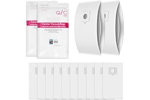 Sinnya 12 Pack Fit for Canister Vacuum Bags 53292 Type Q/C HEPA Replacement Dust Bags for Models 600 400 200 700 800 Series Vacuum Bags 81615 81214 81414 81714 21814 BC3005 BC2005 BC7005