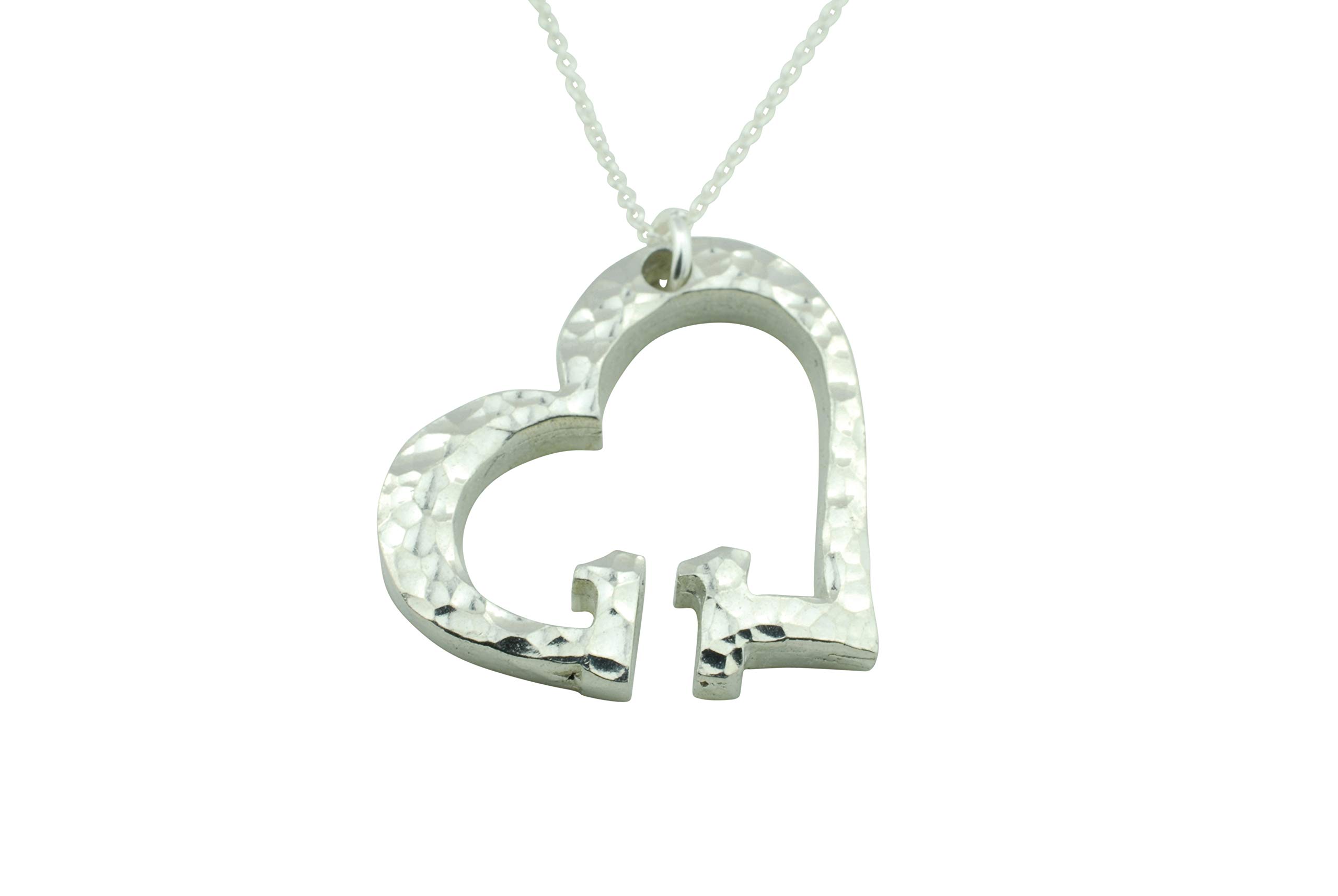 11th Anniversary Beaten Heart Pendant – 11 Year