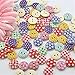 UNKE 100pcs Mixed Wooden Buttons in Bulk Buttons for Crafts Button Round Colorful