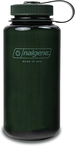 Nalgene 32 oz Wide Mouth Water Bottle BPA-Free, Durable & Leak Proof, Lightweight Bottle for Hiking & Gym, Work & Travel, Jade