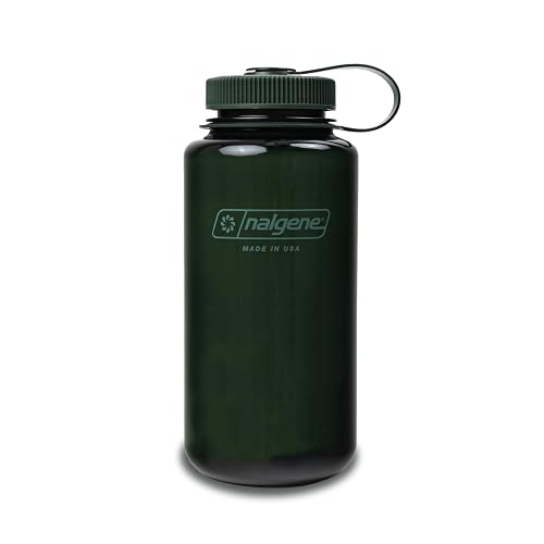 Nalgene 32 oz Wide Mouth Water Bottle BPA-Free, Durable & Leak Proof, Lightweight Bottle for Hiking & Gym, Work & Travel, Jade