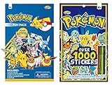 Pokemon Sticker Book & Fun Pack Set - Includes over 1000 stickers