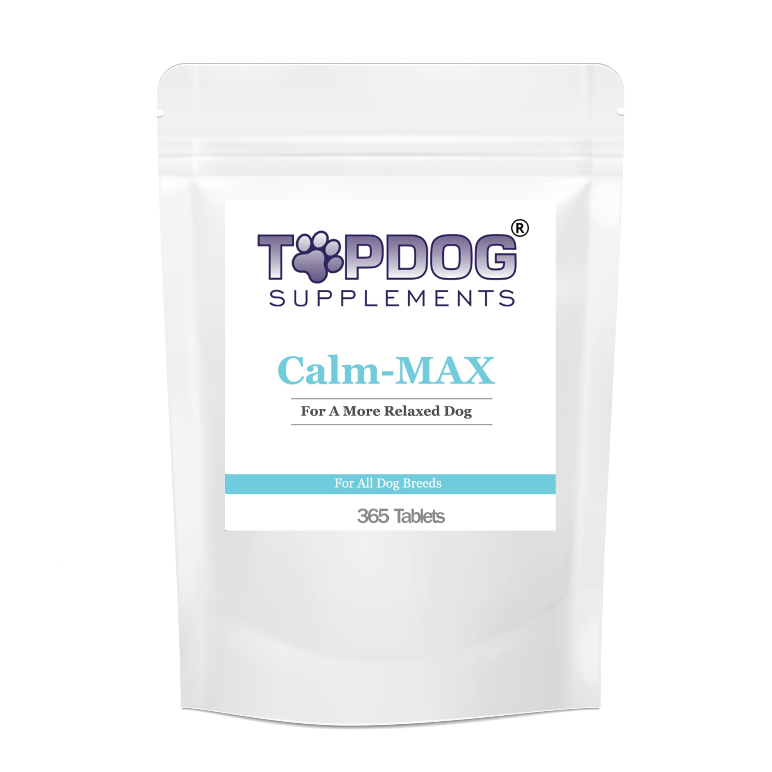 Calm-MAX Dog Calming Tablets Supplement Stress Anxiety Hyperactivity Relief UK