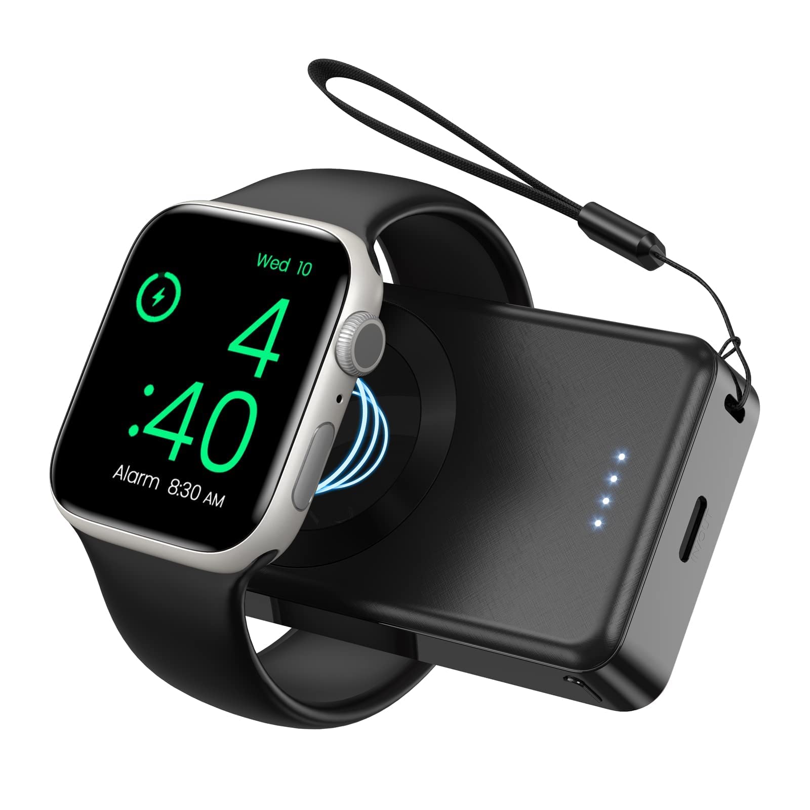 Photo 1 of LVFAN Portable Charger for Apple Watch, 4000mAh iWatch Charger Power Bank Wireless Battery Pack Magnetic Travel Smartwatch Charger for Apple Watch Series 10 9 8 7 6 5 4 3 2 1 SE Ultra 2 Ultra (Black)