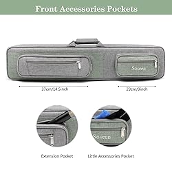 Soseen 32inch Pool Cue Case with 4X4 Design Pool