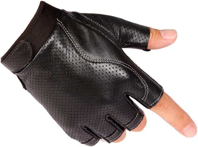Summer Leather Cycling Gloves Half Finger Full Protective Palms Non