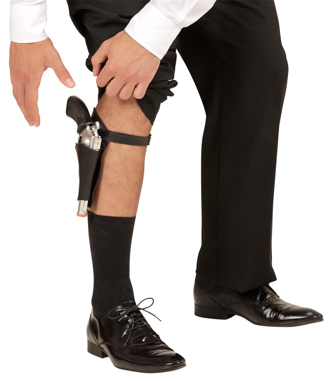 Cowboy Leg Gun Holster Black Unisex Fancy Dress Accessory