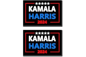 LYMHY 2 Pack Kamala Harris 2024 President Campaign Car Magnet Auto Truck Fridge Magnetic Decal Bumper Magnet