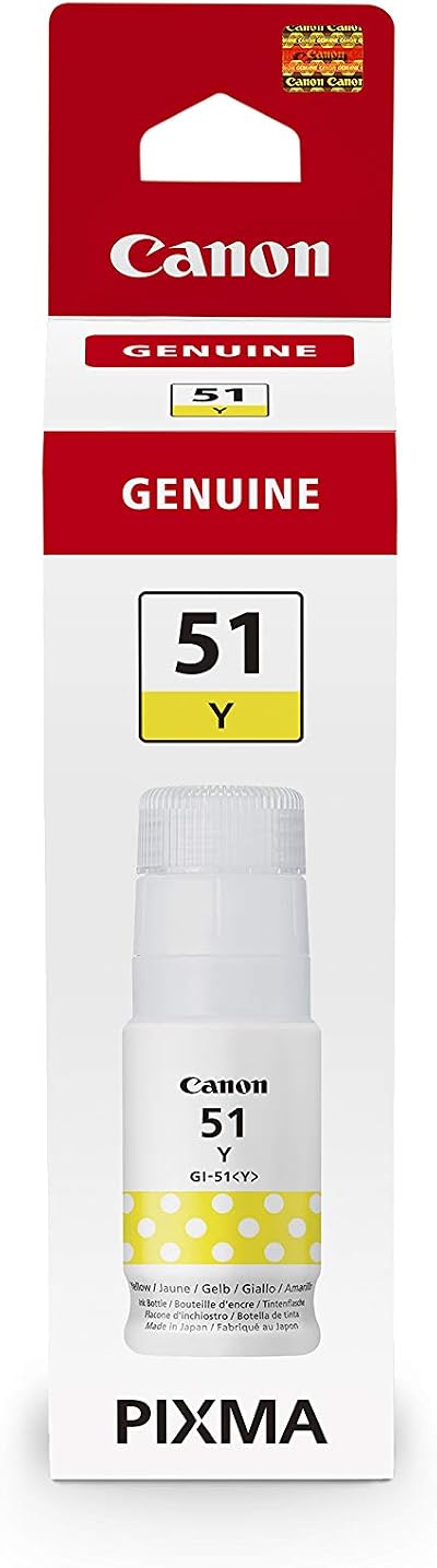 Canon GI-51 Yellow Ink Bottle 70ml for PIXMA G Series Printers - High Yield