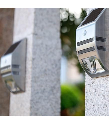 thumbnail image 2 of 4 Pcs Solar Deck LED Lights, Outdoor Waterproof Warm Solar Step Light Fence Lights - LIVINGbasics 2 of 14