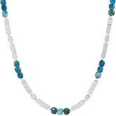 Silpada 'Good Values' Sterling Silver Apatite and Hematite Beaded Necklace, 18" + 2"