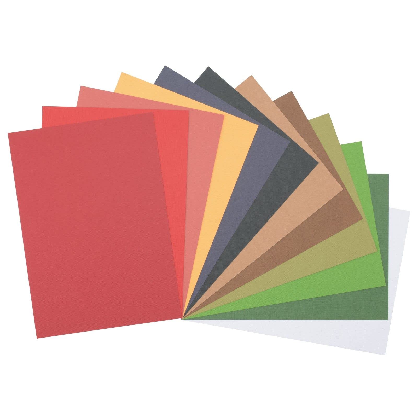 Florence Cardstock Textured Multicoloured - Coloured Card Making Supplies A4 - Christmas - 24 Sheets - Coloured Paper for Scrapbooking, Card Making and Other Paper Crafts - 216 GSM