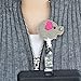 Ascrafter Elephant Retractable Badge Reel, Cute ID Badge Clip on Name Card, Lovely Heart Badge Holder for Nurse Women Teacher(Grey)