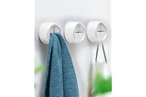 Adhesive Kitchen Hand Towel Holder - 2 Pack Dish Towel Hooks for Cabinet, Push Towel Hanger, Dish Cloth Rag Holder for Home B