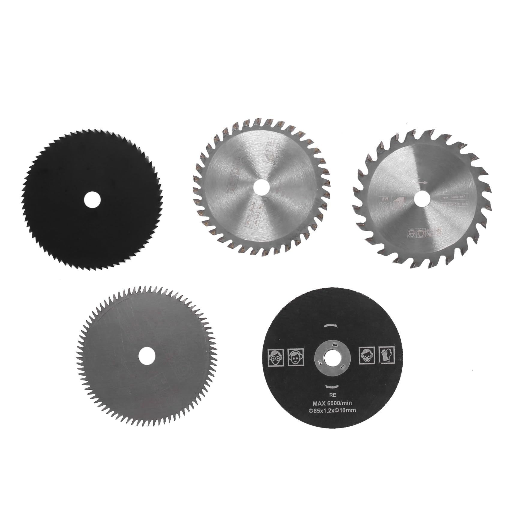 Rvvwhfn 5-Piece Set of Carbide Cutting Blade Small Circular Saw Blade 85mm Woodworking Household DIY Saw Blade