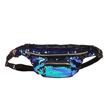 Dorical Unisex Pailleten Sport Hüfttasche/Travel Outdoor Wasserdicht Drucken Hüfttasche Schultergurt Brusttasche/Mode ReißVer