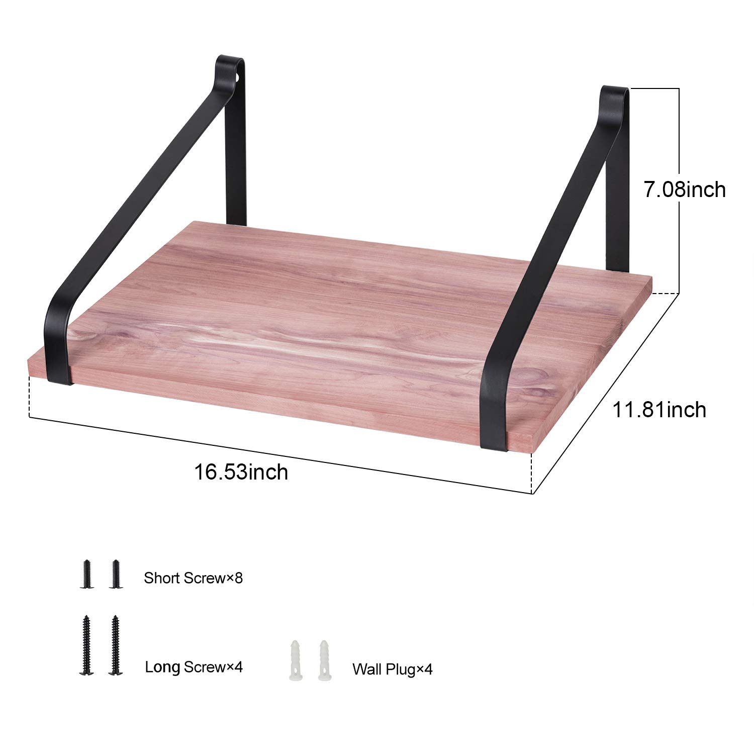 LoveKANKEI Floating Shelves Wall Mount Rustic Wood Wall Shelves With