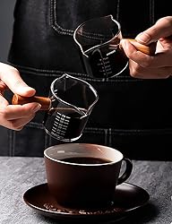 COFISUKI Espresso Shot Glasses 2.5OZ Double Spouts