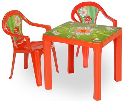 3 horses - Niños Mobiliario de jardín mesa sillas nevera Set ...