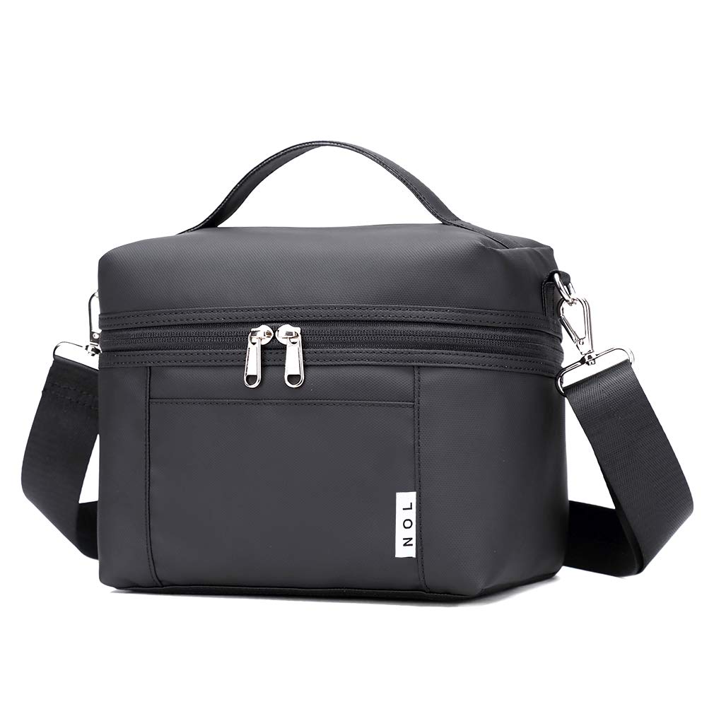 Photo 1 of NOL Natural Organic Lifestyle Small Insulated Lunch Bags for Women Cooler Bag Lightweight Nylon Waterproof Lunch Box For Work?Small?Black?
