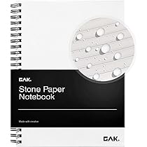GAK Stone Paper Notebook - Waterproof Aesthetic Journal 7 2x10 1 Quot K 834259