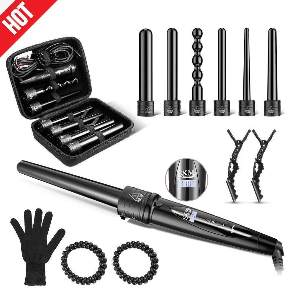 Amazon Com Wand Curling Iron Updated 6 In 1 Hair Curling Wand