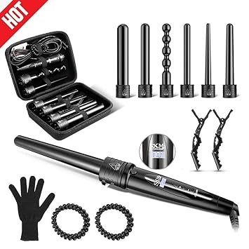 Amazon Com Wand Curling Iron Updated 6 In 1 Hair Curling Wand