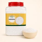 Khushiyon Ki Sougat Sabudana Tapioca Pearls, 2 lb (32 oz) &ndash; Sago Pearls for Khichdi, Vada, Kheer &amp; Pudding | Vegan, Non-GMO, No Added Colors | Indian Origin