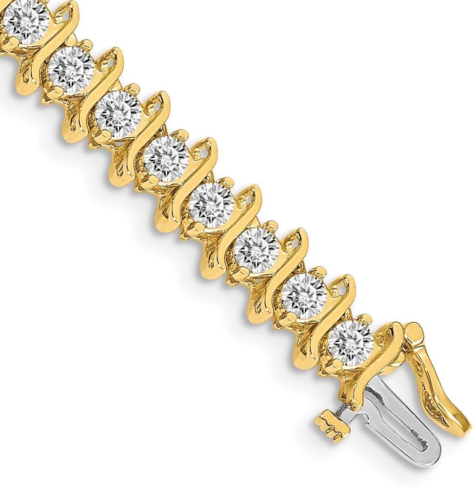 14k 3.8mm Diamond Tennis Bracelet Mounting 7in 9mm style