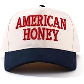 American Honey Vintage Trucker Hat, 4th of July USA Party, Vintage Two-Tone Baseball Cap for Women &amp; Men