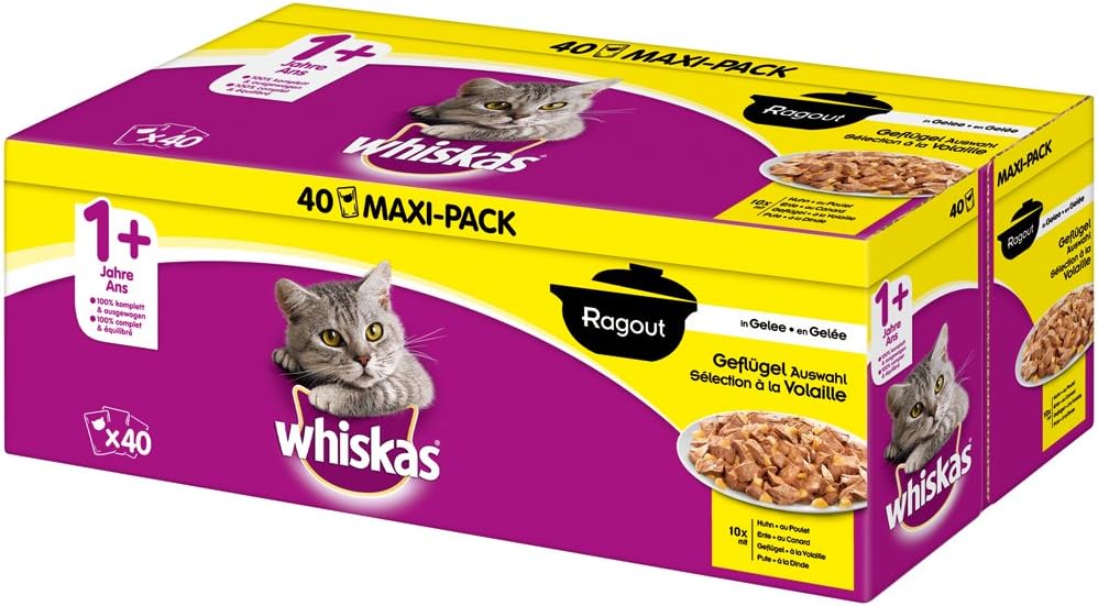 whiskas - Alimento húmedo para Gatos Adultos, envase múltiple ...