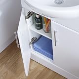VeeBath Linx Bathroom Vanity Basin Sink Cabinet 550mm High Gloss White view 5
