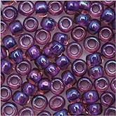 Toho Round Seed Beads 6/0#928 'Rainbow Rosaline/Opaque Purple Lined' 8 Gram Tube