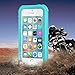 EFFUN Waterproof iPhone 5/5S/SE Case, IP68 Certified Waterproof Dustproof Snowproof Shockproof Case Cover Fully Sealed Underwater Cover with Built-in Screen Protector for iPhone 5/5S/SE Aqua Blue