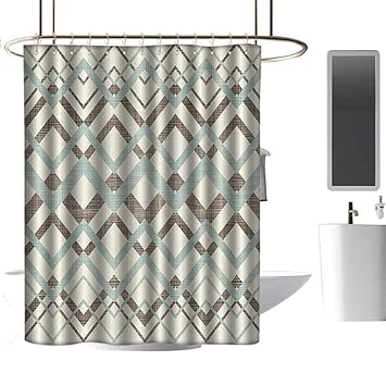 Amazon Com Homehot Shower Curtains White And Black Chevron