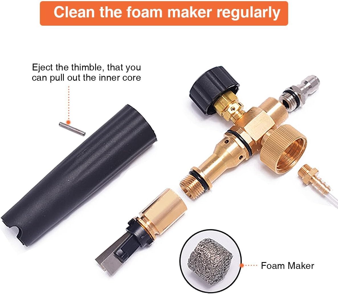MATCC Adjustable Foam Cannon I Liter Bottle Snow Foam Lance Fit 1/4" Quick Connector Foam Blaster for Pressure Washer Gun: Automotive