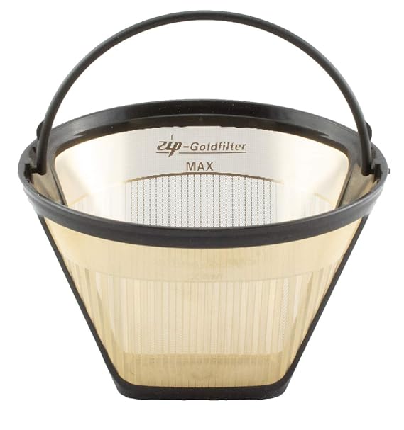 ZIP Premium Goldfilter Dauerfilter permanenter Kaffeefilter, Filtergröße 2, 23 Karat Goldbeschichtung - Sie brauchen nie Wied