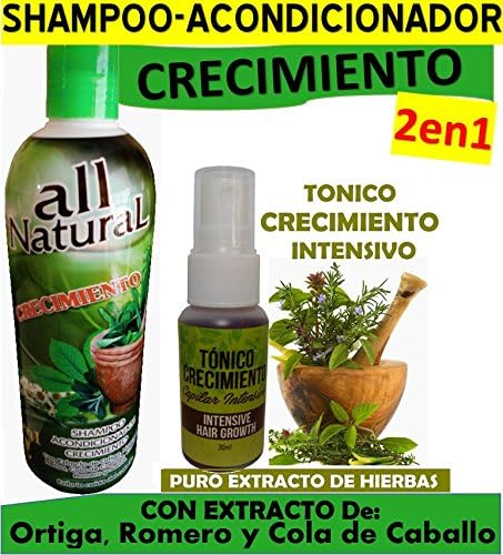 Shampoo (CRE-C) CRECIMIENTO 2 BOTTLES 8 oz ea + 1 HAIR TONIC 2 oz