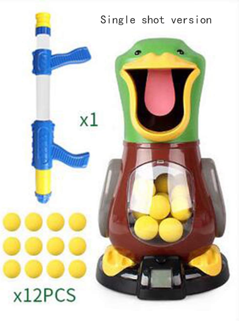 LMYG Hit My Duck Pneumatic Single Gun Version Safety Children Toy Gun Pneumatic Soft Bullet Suitable for Children Adult Entertainment Gifts