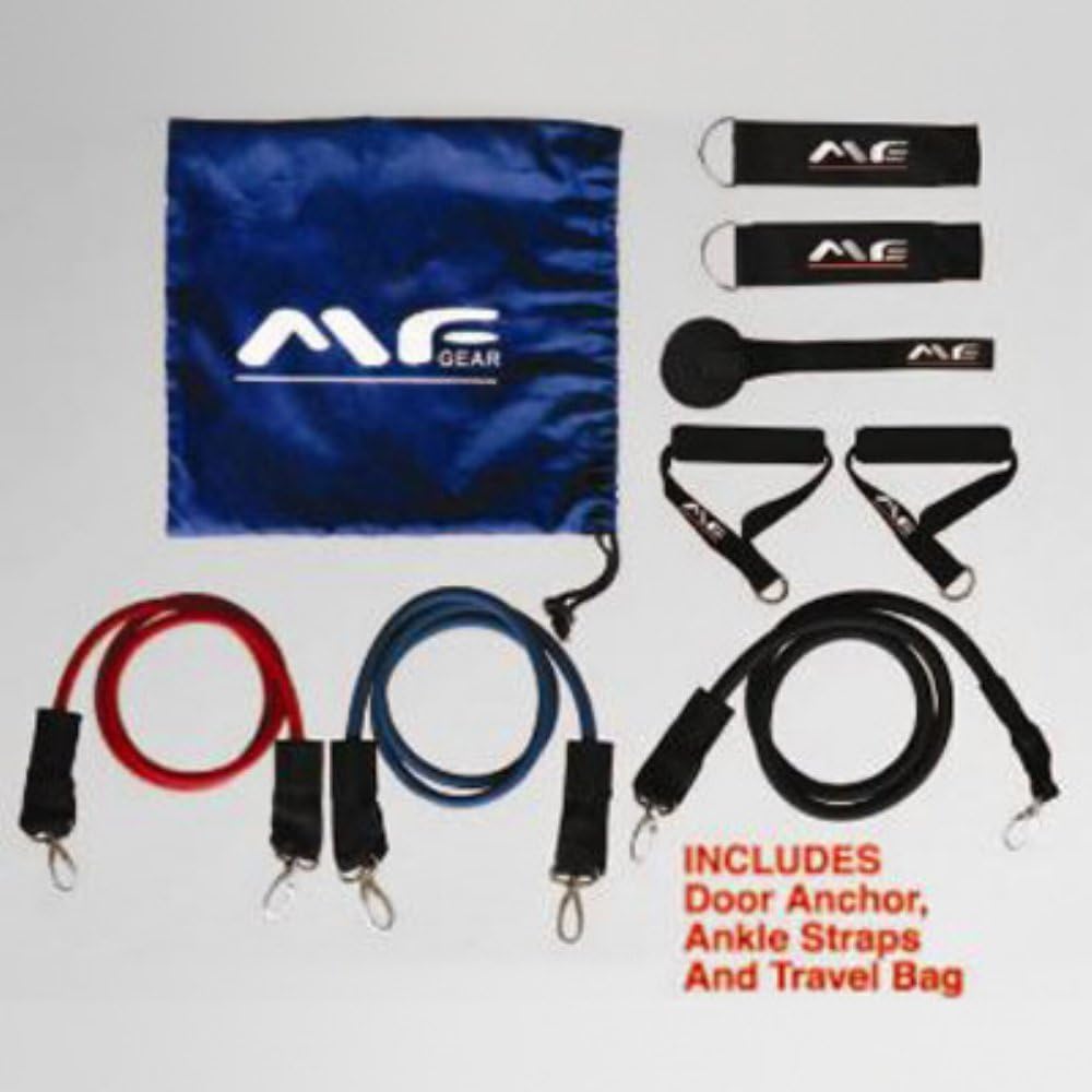 Maximum Fitness Gear Resistance Bands, 3-Piece, 8 x 8 x 3-Inch