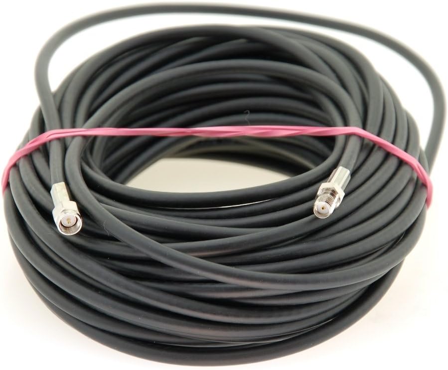 Alda PQ Antenna Extension cable 15m, RG58 for SMA/M to SMA/F