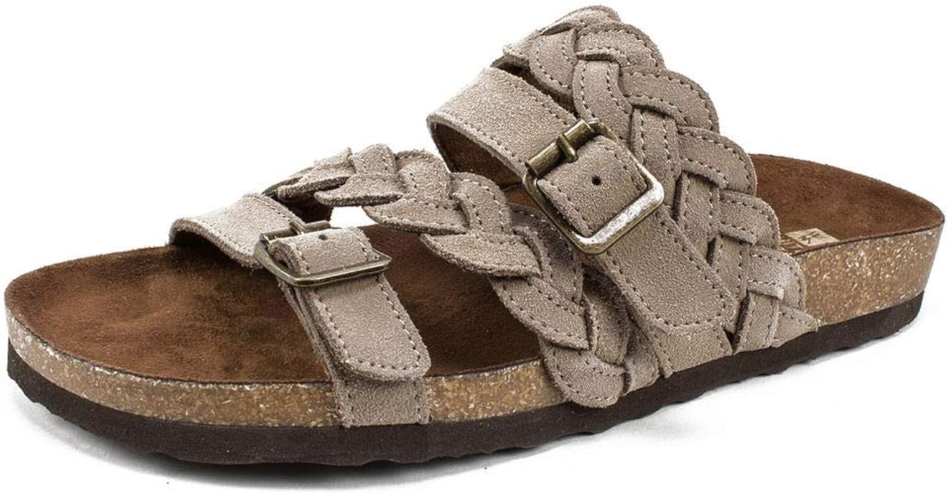 Amazon.com | WHITE MOUNTAIN Shoes Harley Leather Footbeds Sandal | Sandals