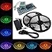 eTopxizu 2 Reels 32.8Ft RGB LED Strip Light 5050 SMD 30leds/m, Full Kit IP65 Waterproof Flexible LED Strip with 44key 2 Ports IR Remote controller and DC12V 5A Power Adapter for Indoor and Outdoor