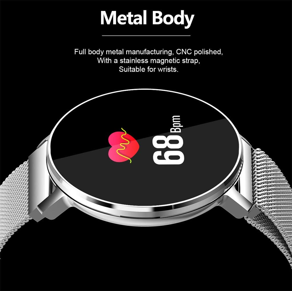 Amazon.com: Highpot Ultra Thin Smart Watch for Men Women ...