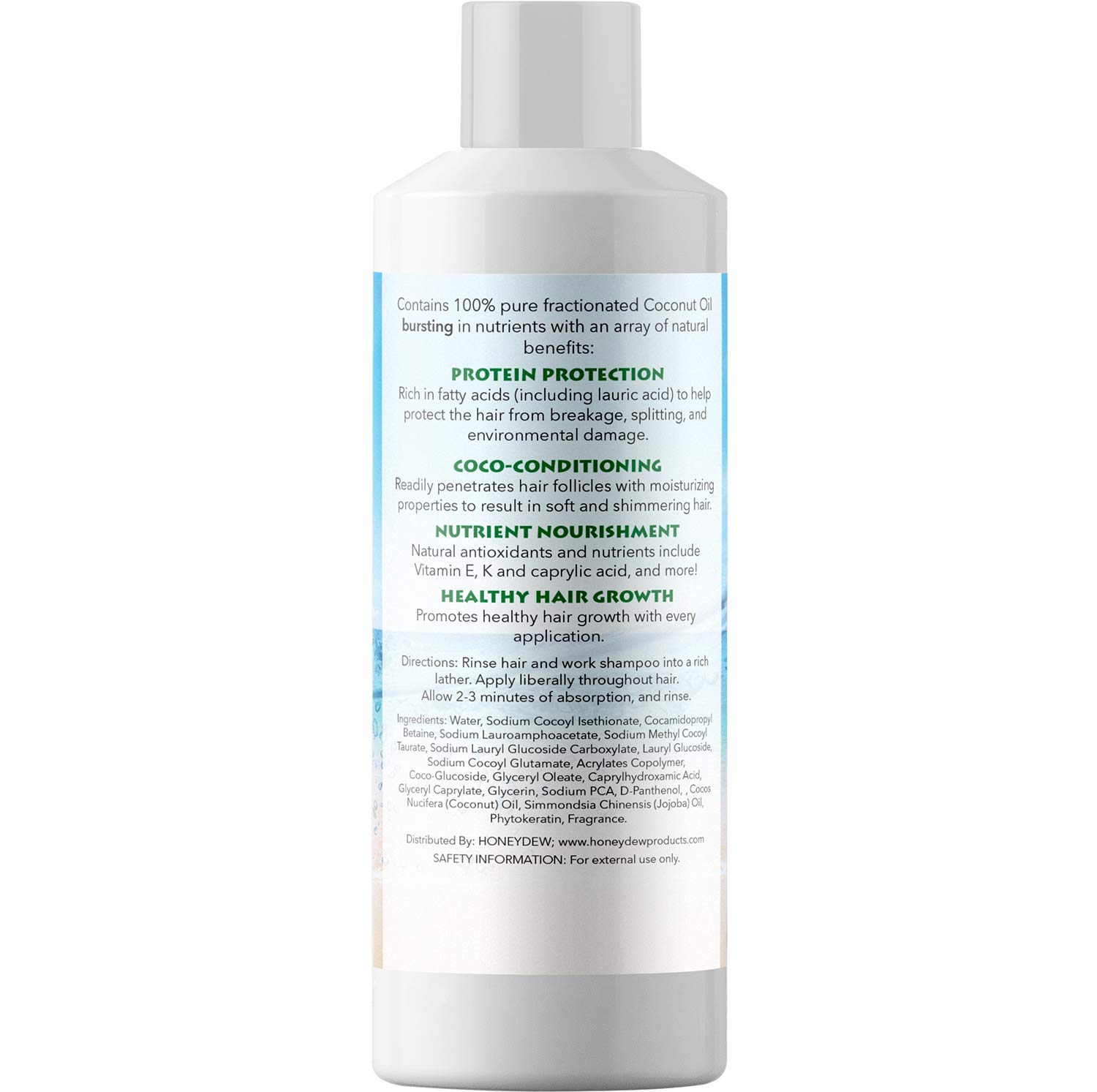 Natural Coconut Oil Shampoo for Hair Growth Hair