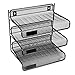 Rolodex Mesh Collection 3-Tier Desk Shelf, Letter-Size, Black (22341)