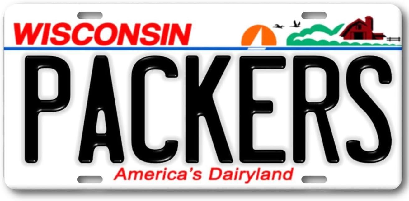 Forever Signs Of Scottsdale Green Bay Packers Wisconsin Aluminum Metal License Plate Tag NFL NFC Football