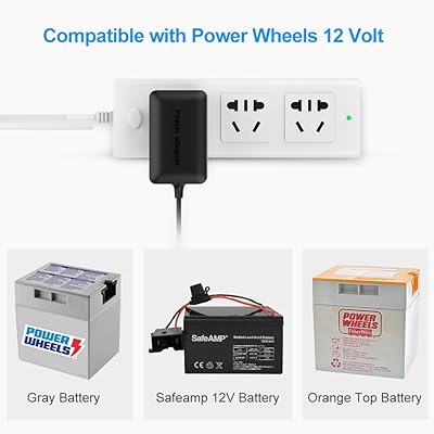 Buy Iberls 12 Volt 1a Battery Charger For Power Wheels Ride On Toys Fisher Price Using Gray Battery Orange Top Battery Power Adapter Cord 6 5ft Cable Online In Turkey B08q3s5b42