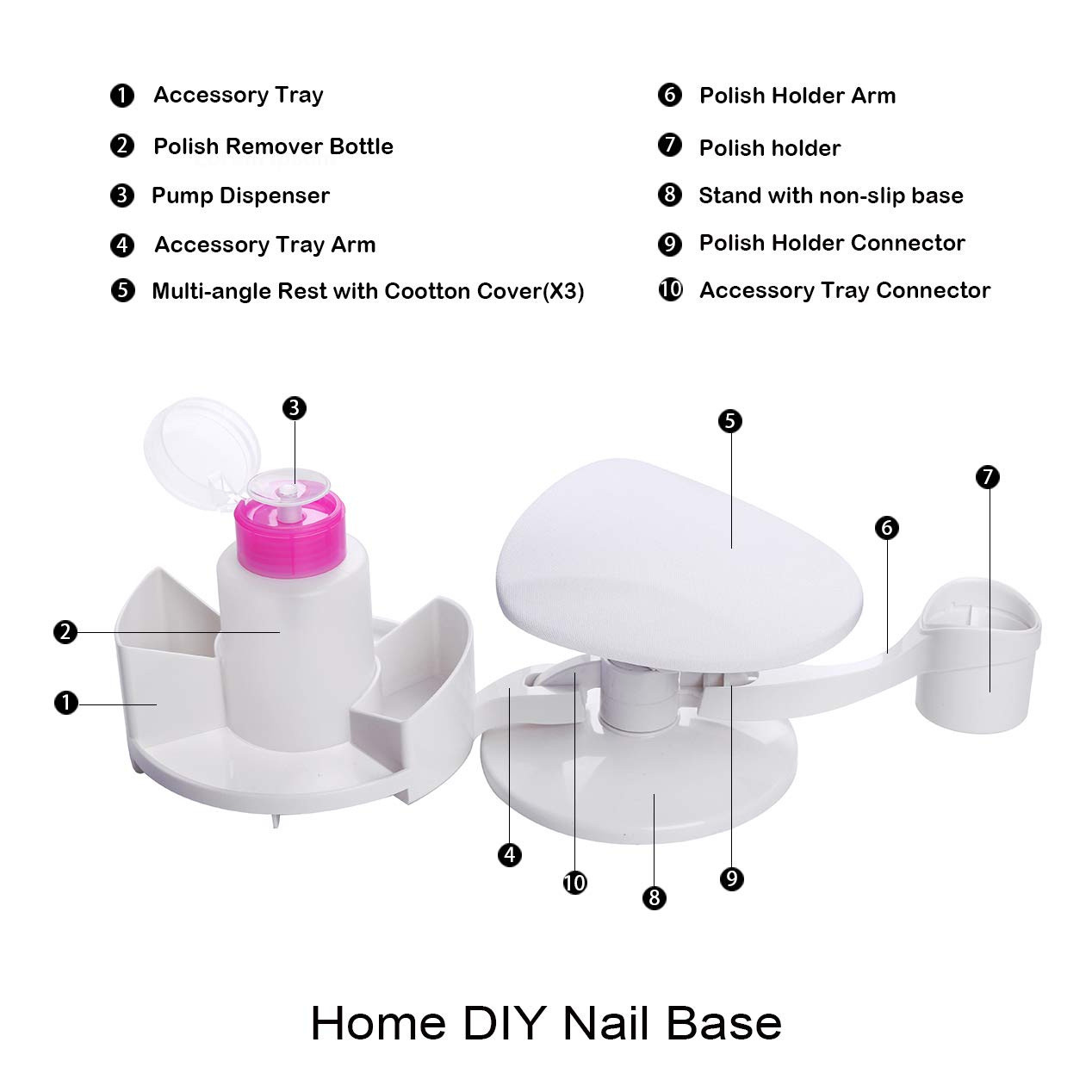 Makartt Nail Gel Polish Nail Design Base Studio Tool with Gel Holders and Multi Angle Rest, Great Support for Nail Salon Home DIY Manicure Pedicure Nail Art : Beauty